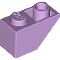 Lego kostka (kostička) 1x2 sklon (šikmá) 45° invertovaná, levandulová (6223449)